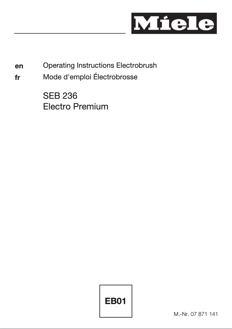 Página 1 del manual Manual de usuario Miele Complete C3 HomeCare+