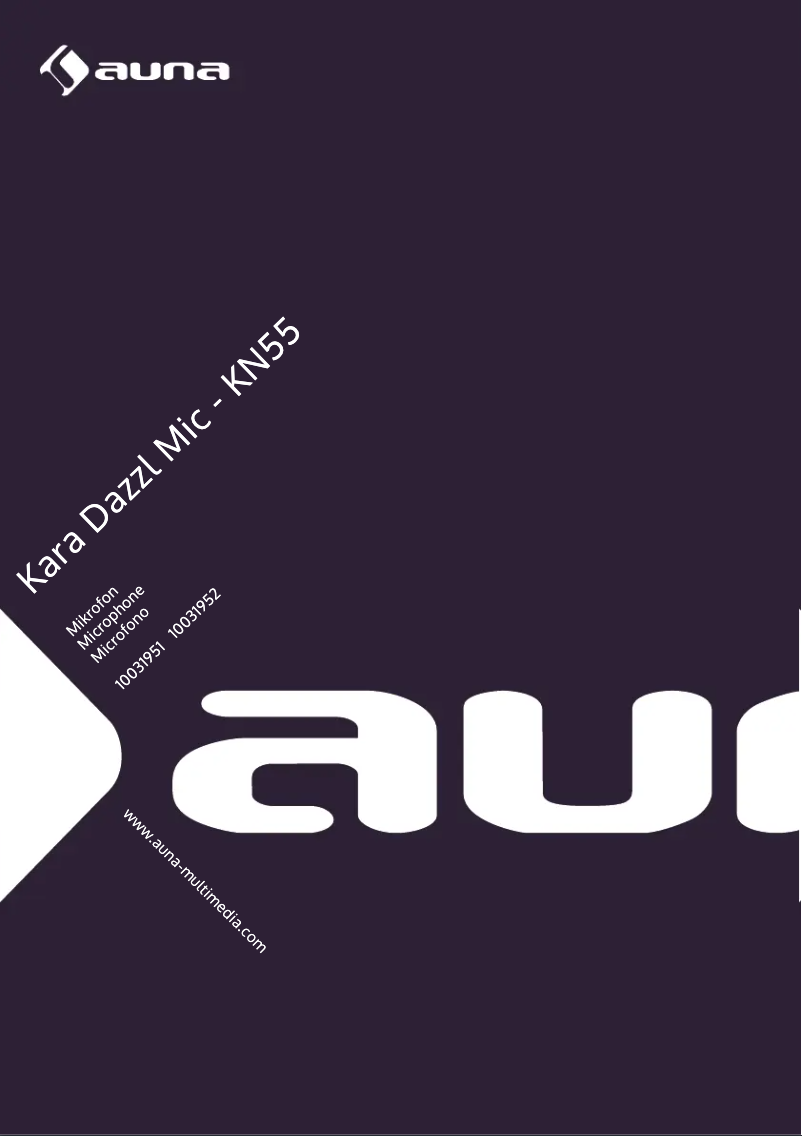 Page 1 of the manual User Manual Auna Kara Dazzl Mic KN55