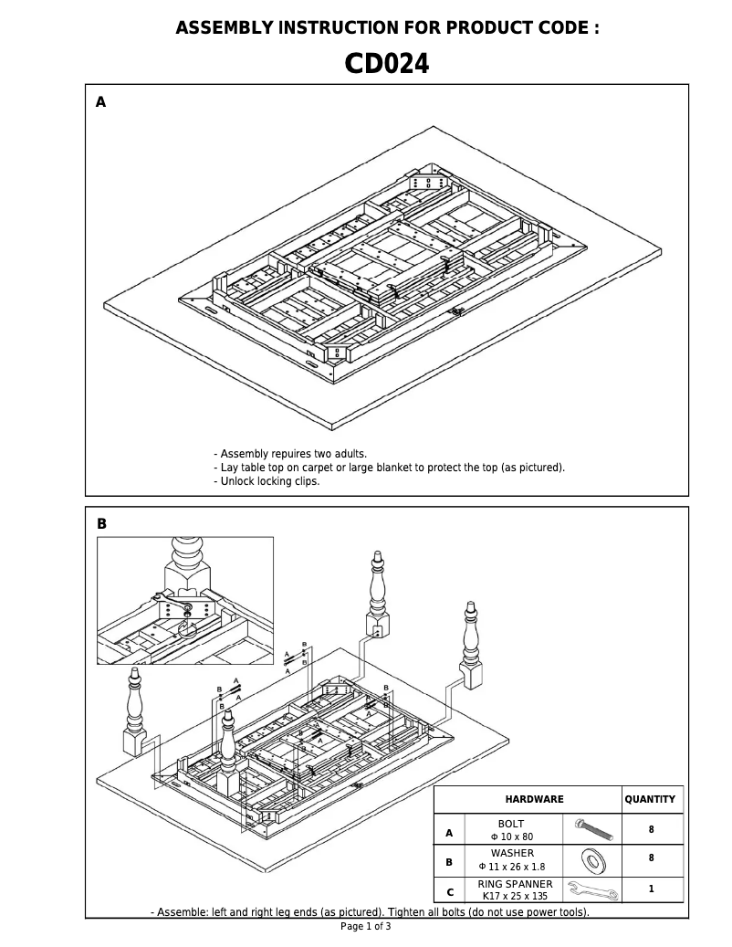 Page 1 de la notice Manuel utilisateur Mio Cornwall