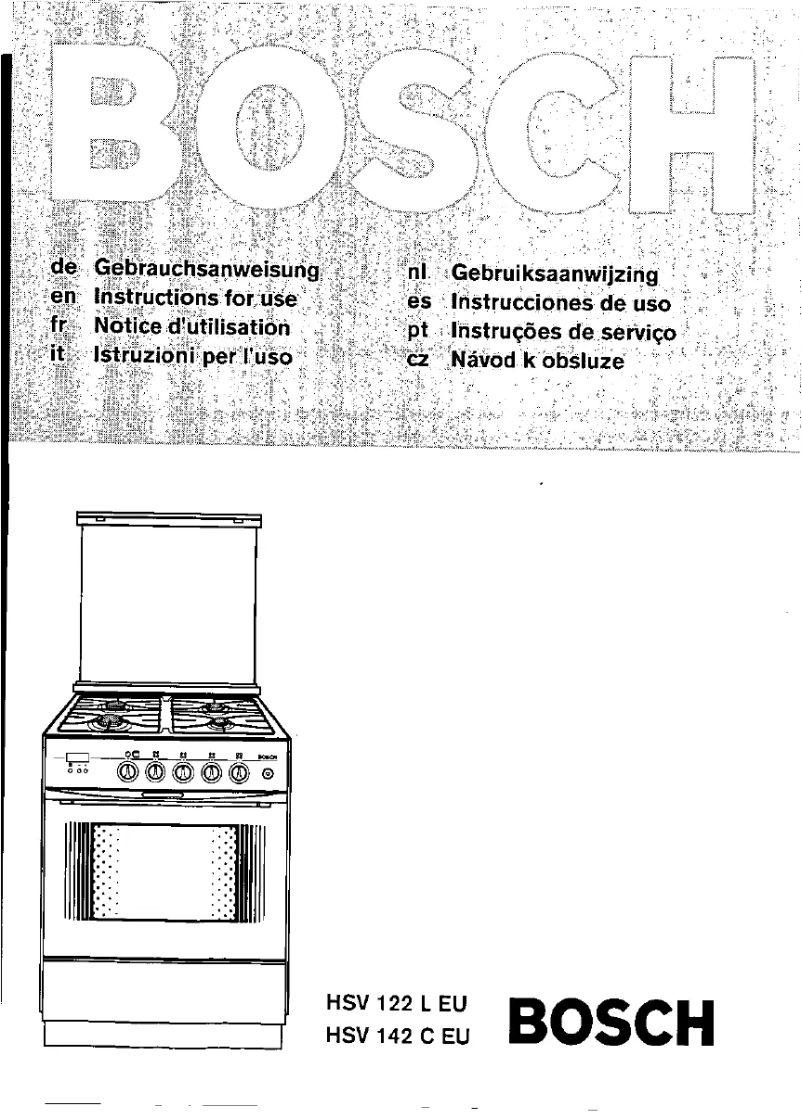 Page 1 de la notice Manuel utilisateur Bosch HSV142C