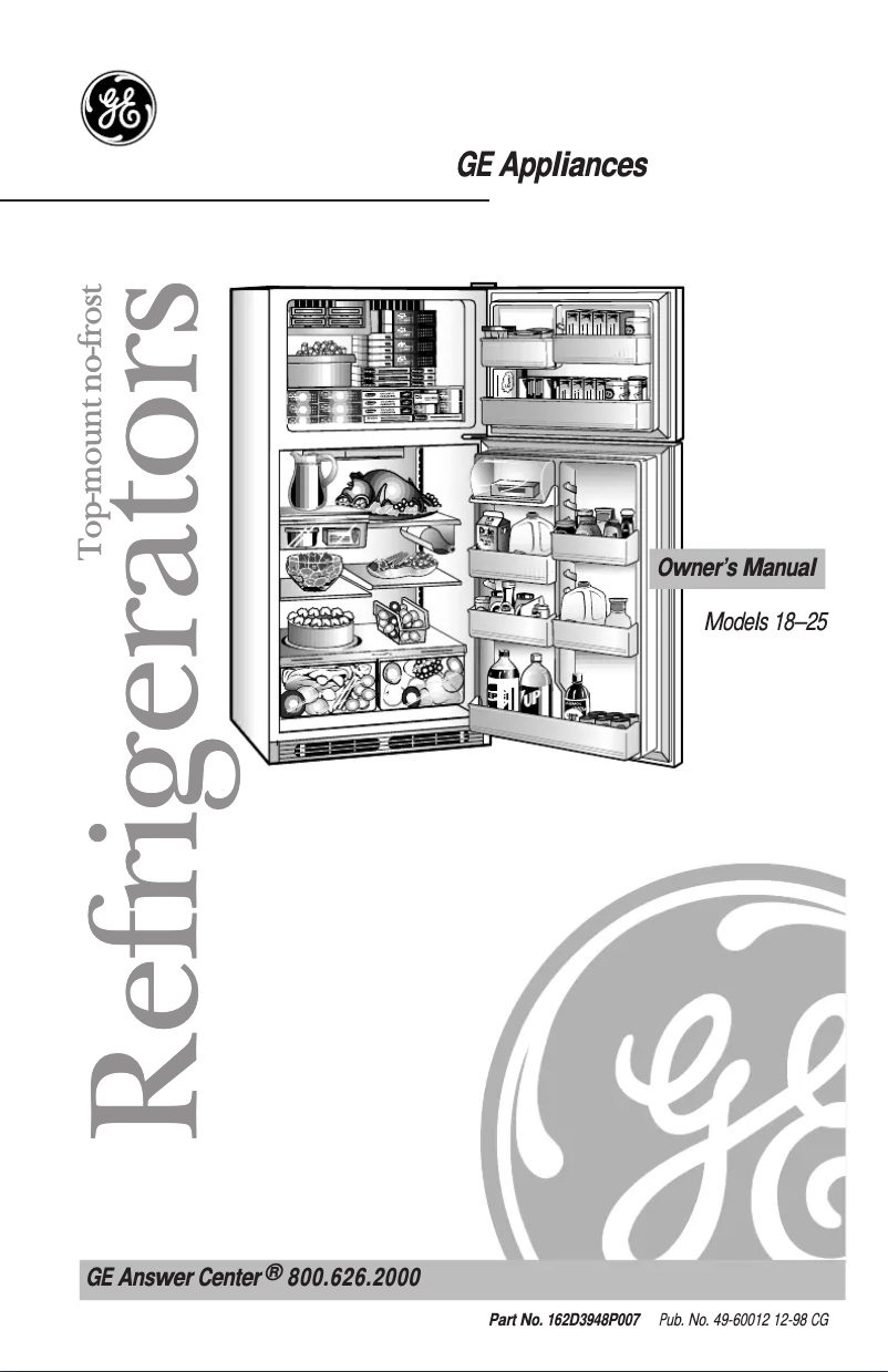 Page n°1 - Manuel d'utilisation et d'entretien GE TBX21DACAA