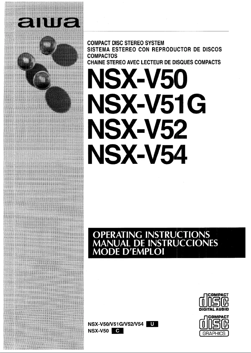 Page 1 de la notice Manuel utilisateur Aiwa NSX-V50