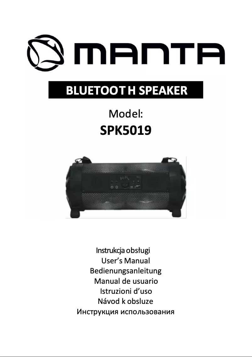Page 1 de la notice Manuel utilisateur Manta SPK5019