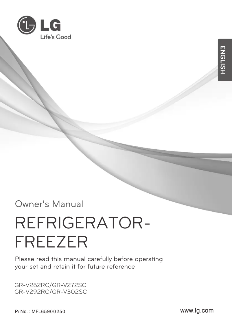 Page 1 of the manual User Manual LG GR-V272SC