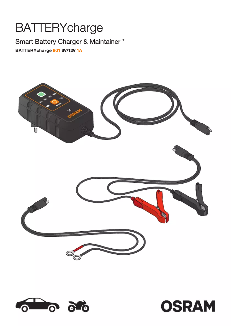 Page 1 de la notice Instructions / montage Osram BATTERYcharge 901