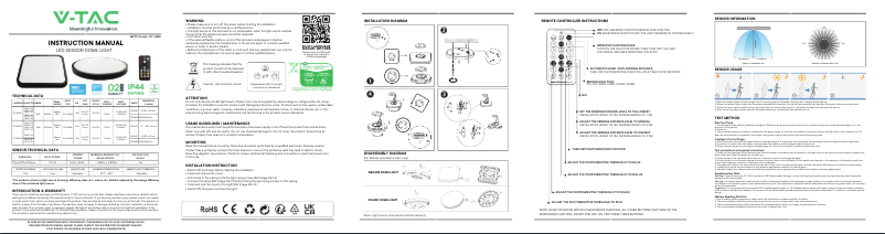 Page 1 de la notice Manuel utilisateur V-TAC VT-8618S