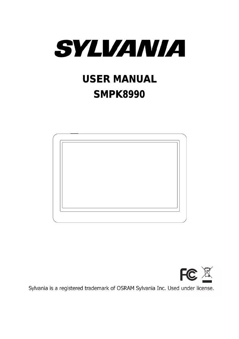 Page 1 de la notice Manuel utilisateur Sylvania SMPK8990