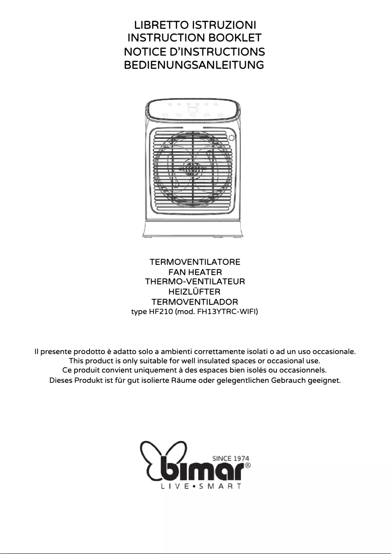 Page 1 de la notice Manuel utilisateur Bimar HF210