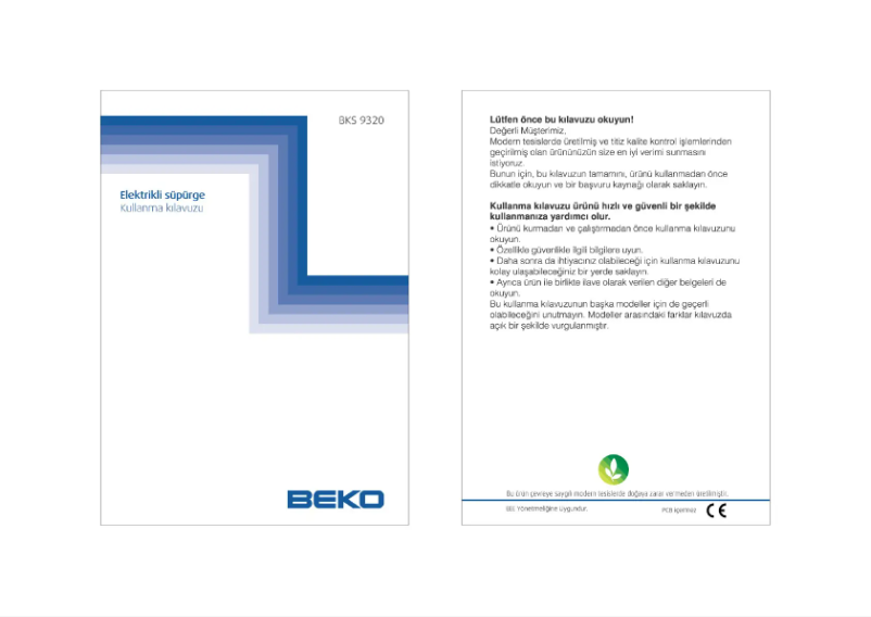 Page 1 of the manual User Manual Beko BKS 9320