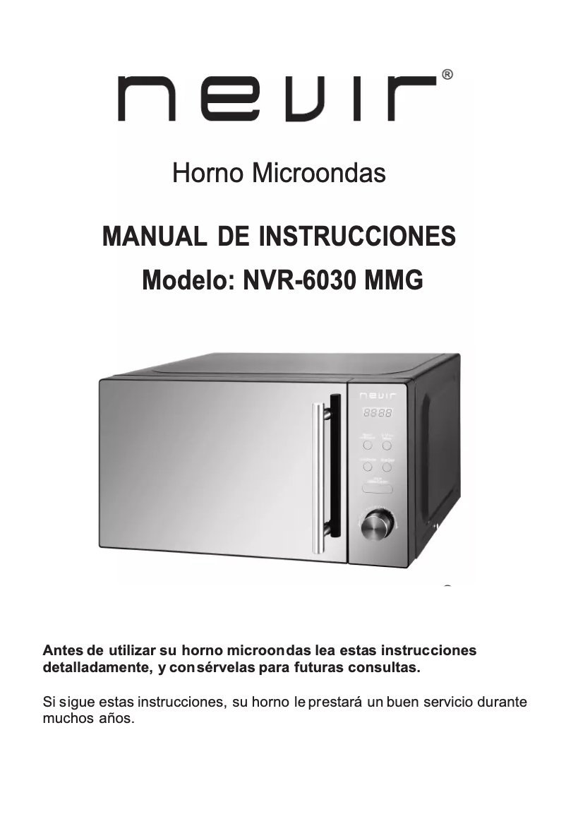 Page 1 of the manual User Manual Nevir NVR-6030 MMG