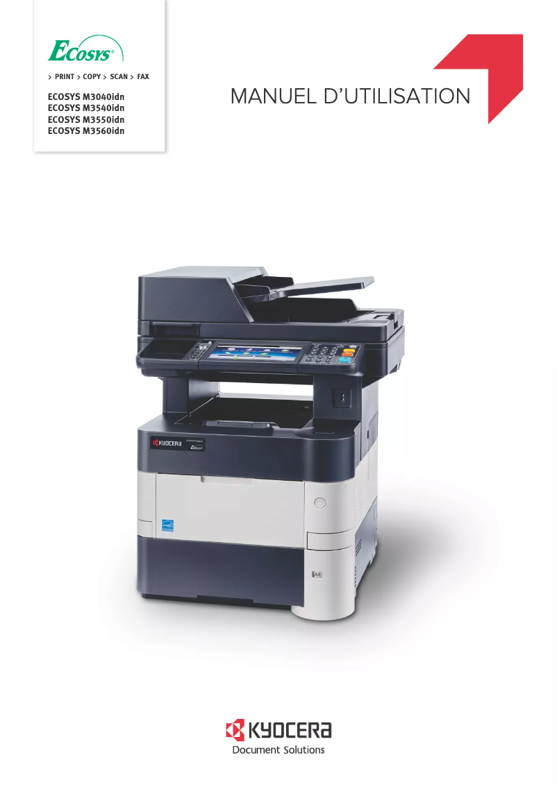Page 1 de la notice Manuel utilisateur Kyocera ECOSYS M3540idn