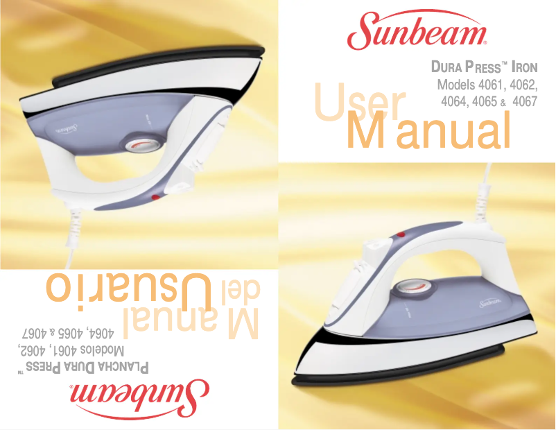 Page 1 de la notice Manuel utilisateur Sunbeam Dura Press 4062