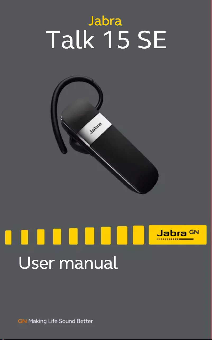 Page 1 de la notice Manuel utilisateur Jabra Talk 15 SE
