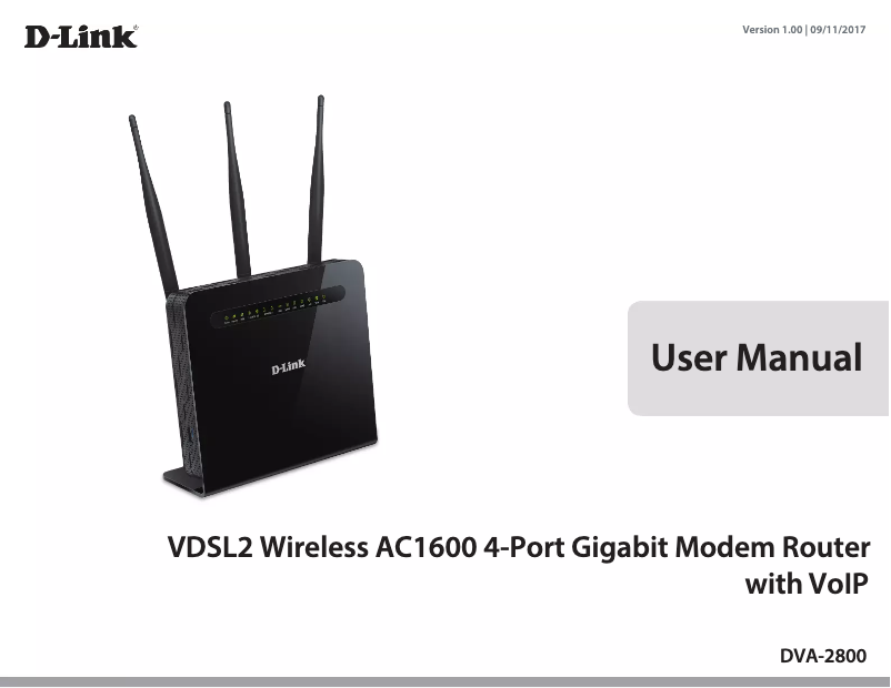 Page 1 de la notice Manuel utilisateur D-Link DVA-2800