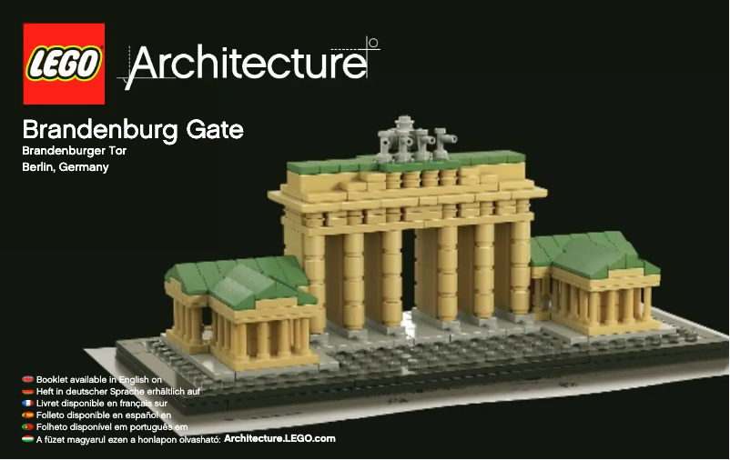 Page 1 de la notice Manuel utilisateur Lego Brandenburg Gate