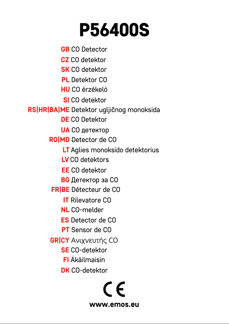 Page 1 de la notice Manuel utilisateur Emos P56400S