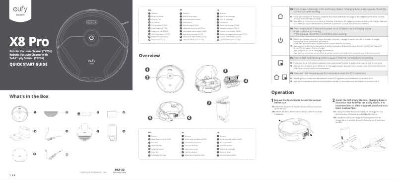 Page 1 de la notice Guide de démarrage rapide Eufy X8 Pro