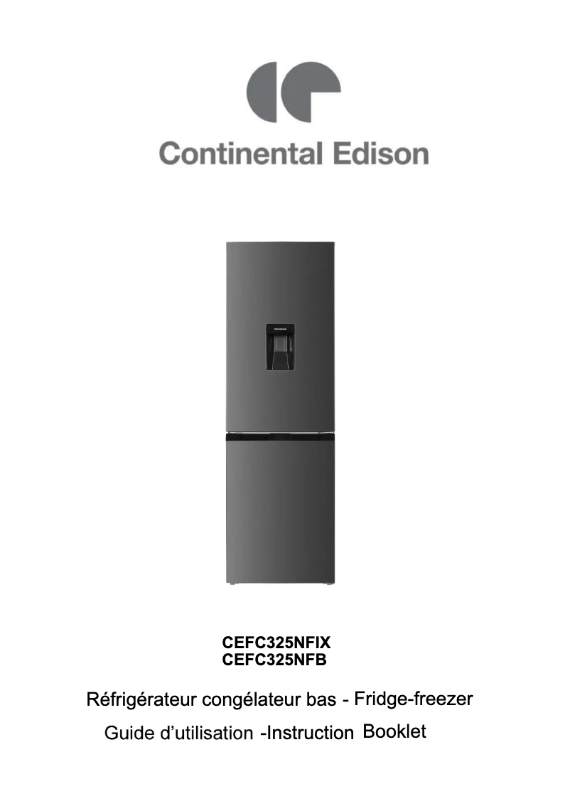 Page 1 de la notice Manuel utilisateur Continental Edison CEFC325NFB