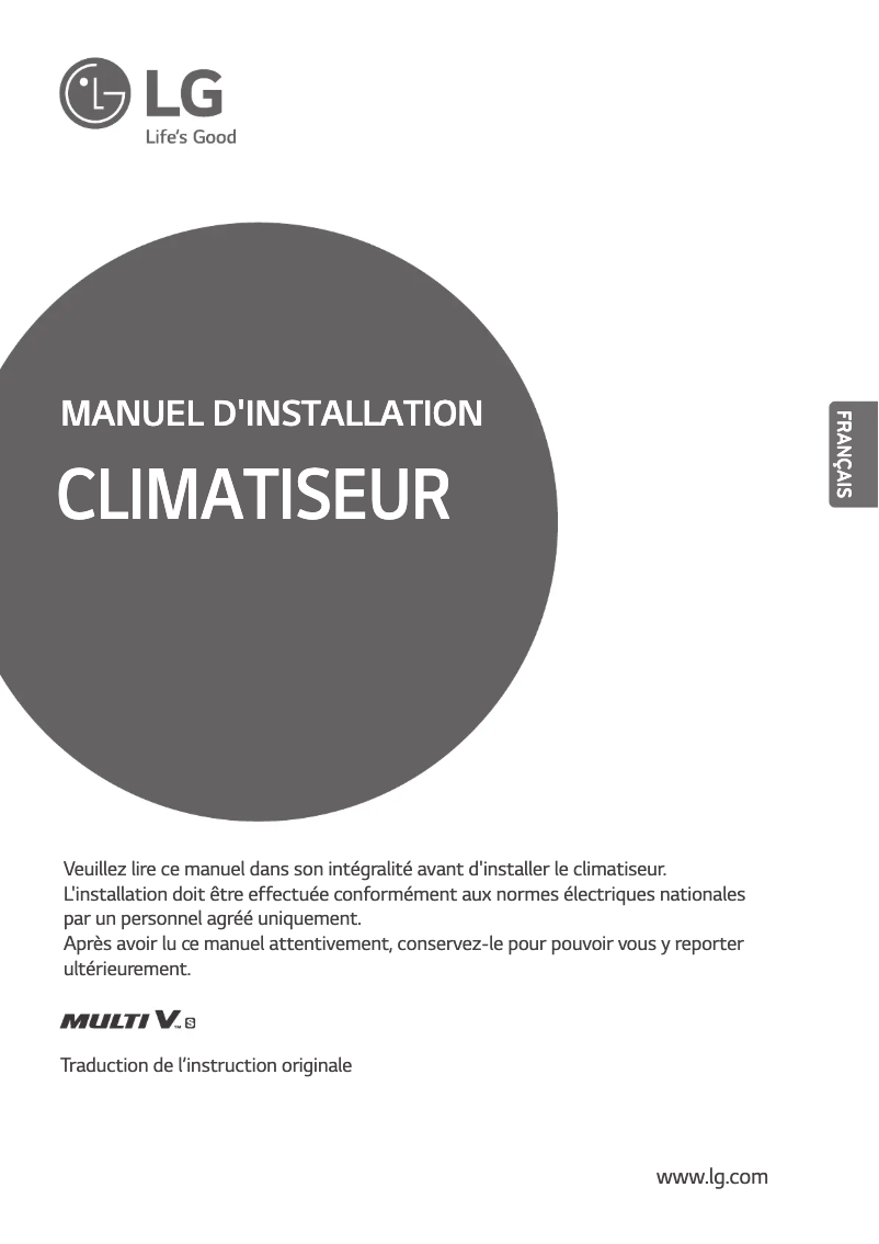 Página 1 del manual Guía de instalación LG ARUN040LSS0