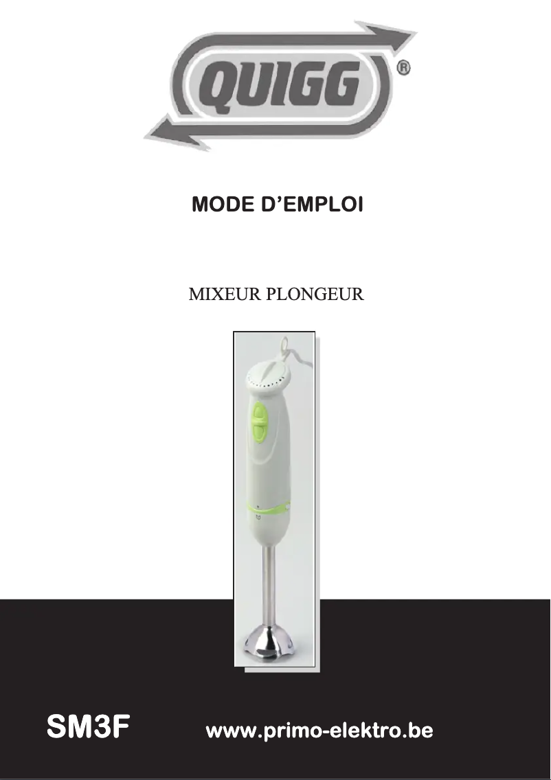Page 1 de la notice Manuel utilisateur Primo SM3