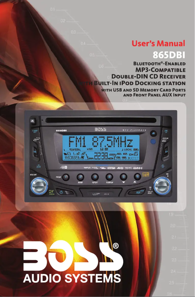 Page 1 de la notice Manuel utilisateur Boss 865DBI