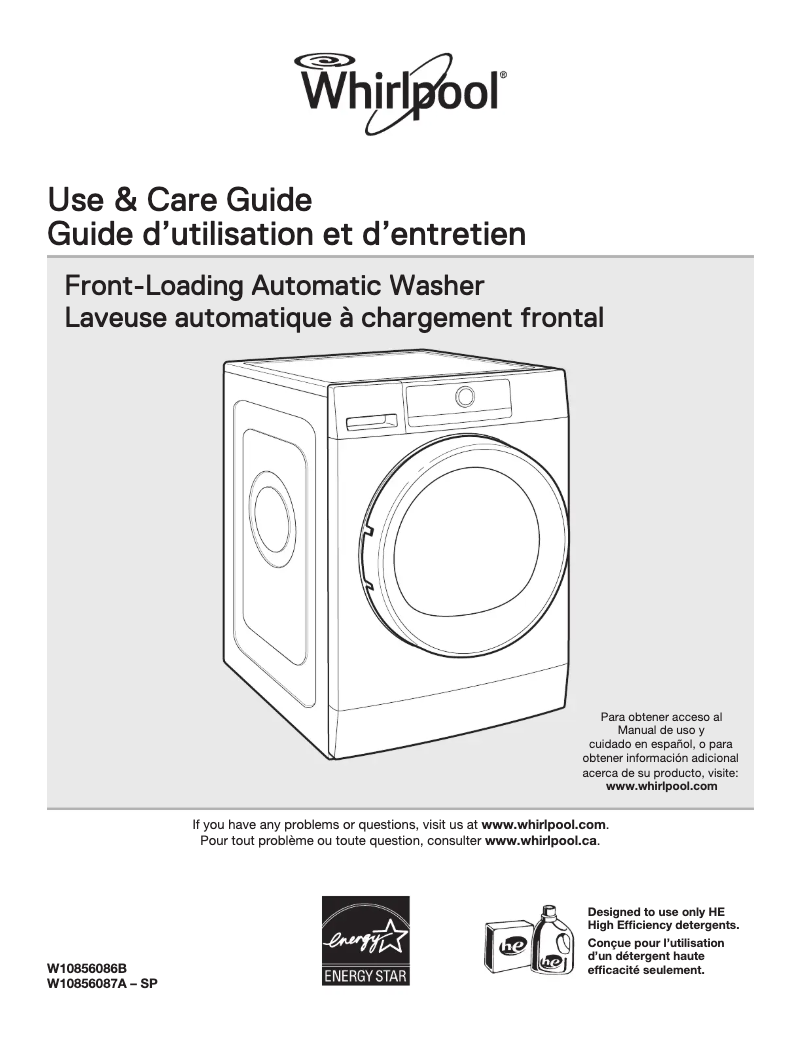 Página 1 del manual Manual de uso y mantenimiento Whirlpool WFW3090G