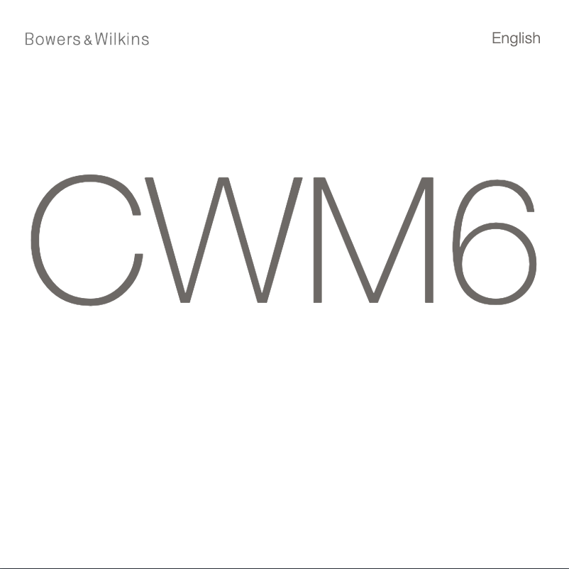 Page 1 de la notice Manuel utilisateur Bowers & Wilkins CWM652