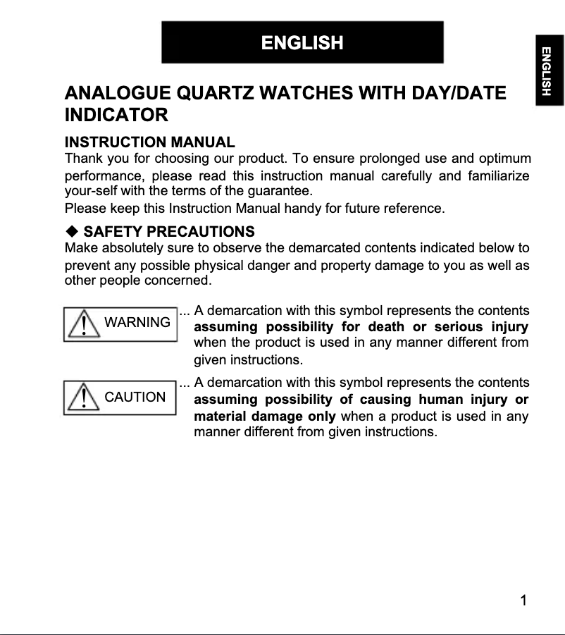 Página 1 del manual Manual de usuario ORIENT SZ3V005W