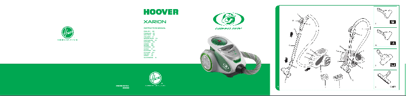 Página 1 del manual Manual de usuario Hoover Xarion Greenray TXG 1210