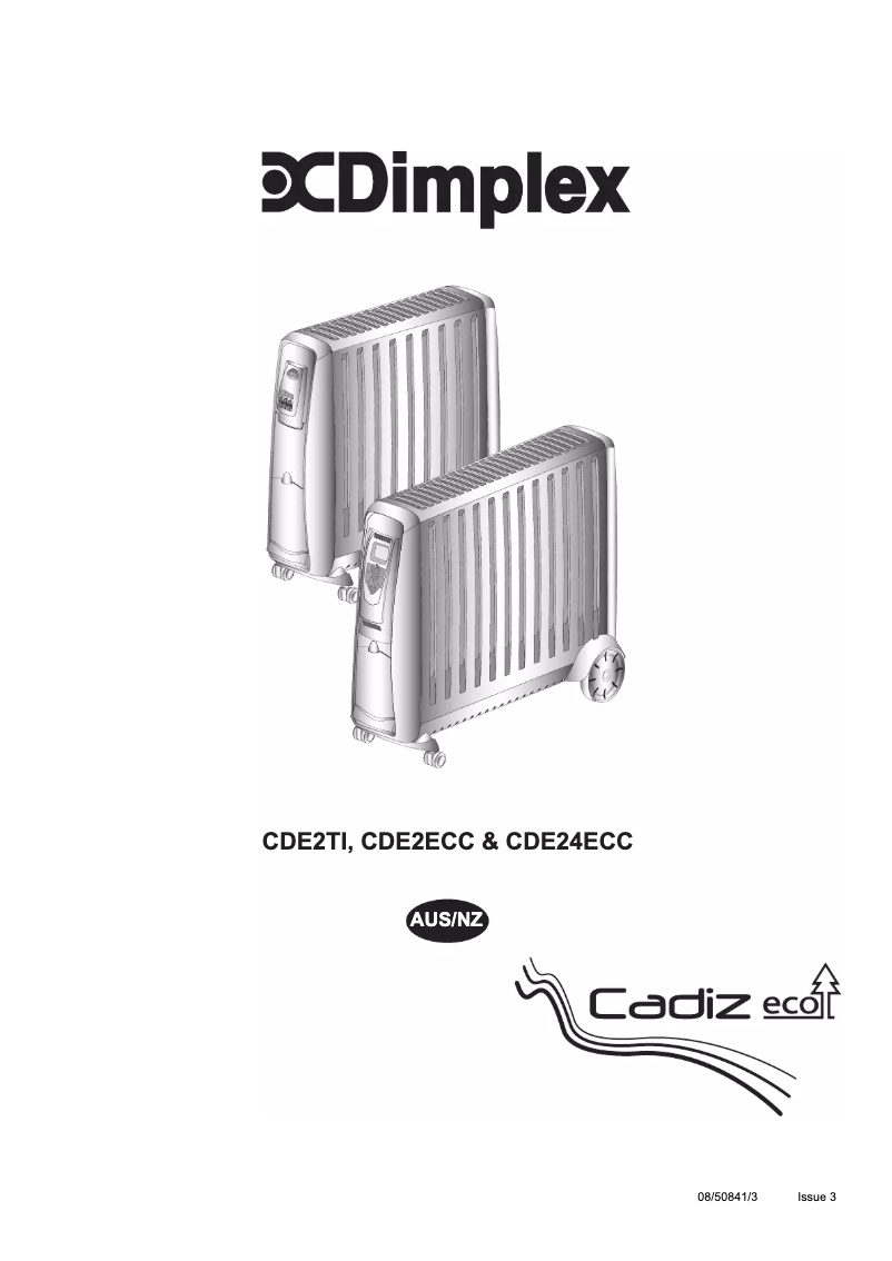 Page 1 de la notice Manuel utilisateur Dimplex CDE24ECC