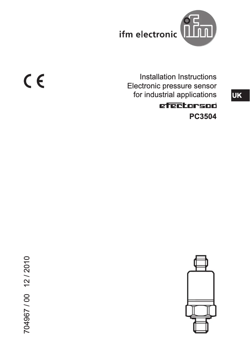 Page 1 de la notice Manuel utilisateur IFM PC3504