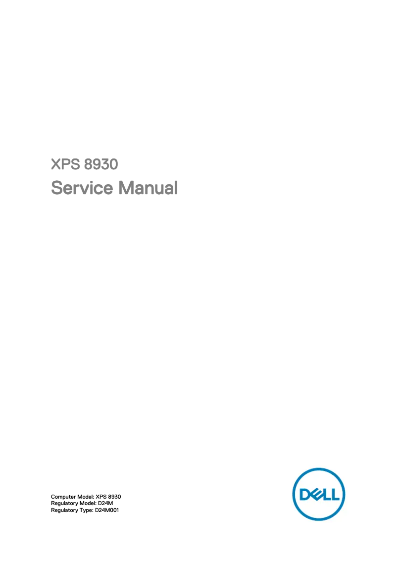 Page 1 de la notice Manuel utilisateur Dell XPS 8930