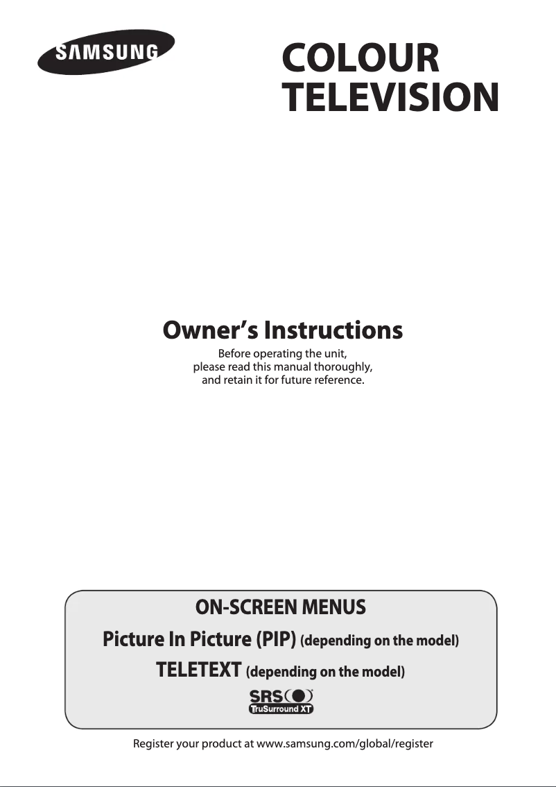 Página 1 del manual Manual de usuario Samsung WS-32Z318T