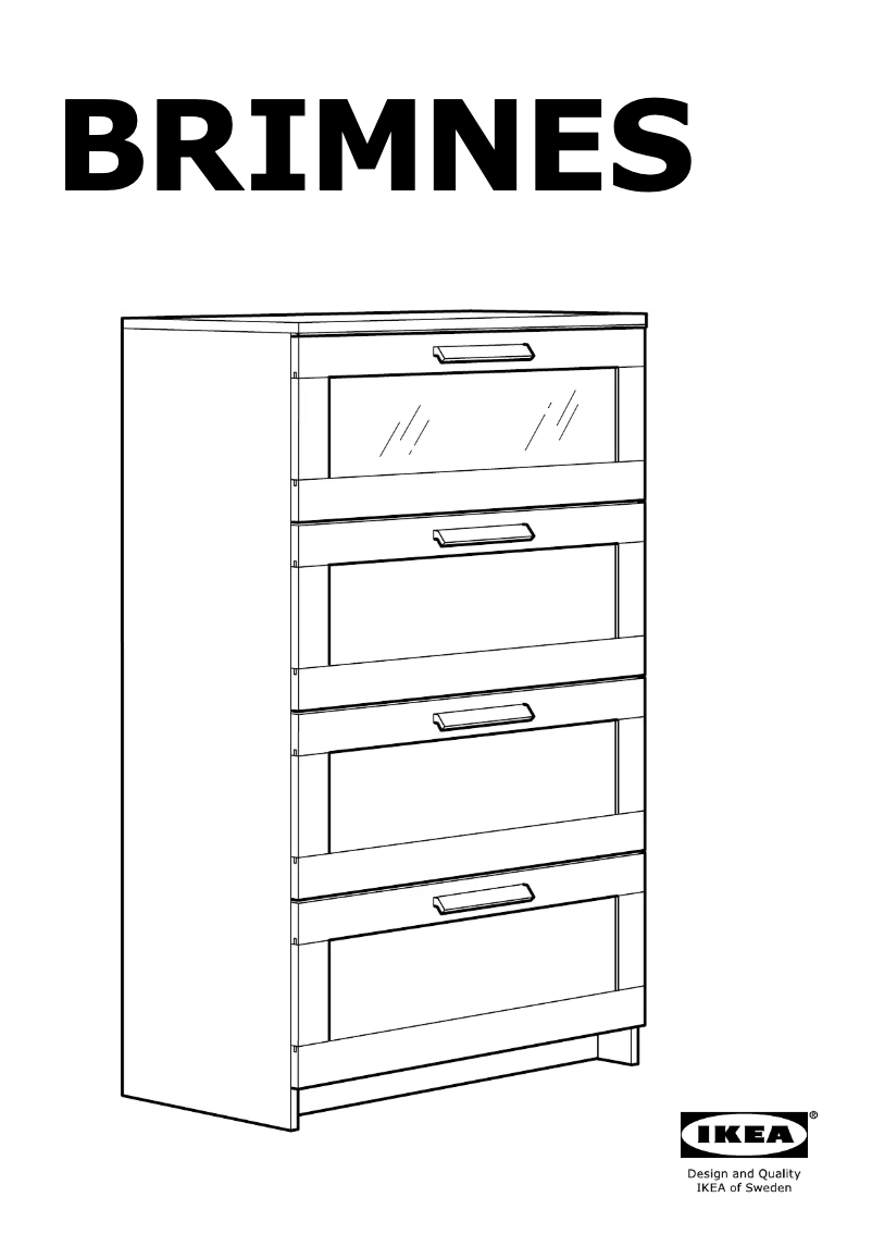 Page 1 de la notice Manuel utilisateur Ikea BRIMNES (4 drawers)