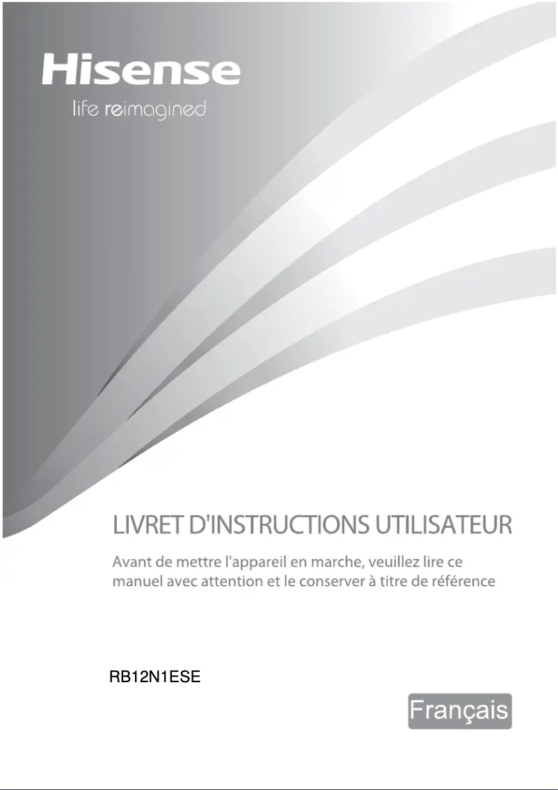 Page 1 de la notice Manuel utilisateur Hisense RB12N1ESE