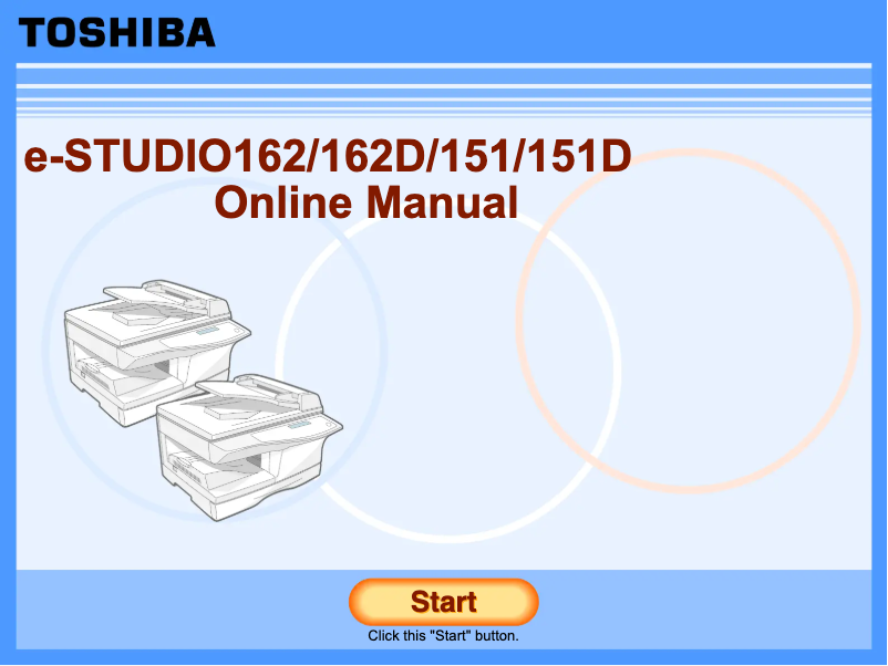 Page 1 de la notice Manuel utilisateur Toshiba E-Studio 162