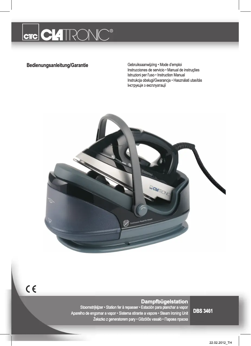 Página 1 del manual Manual de usuario Clatronic HA-IRON-35