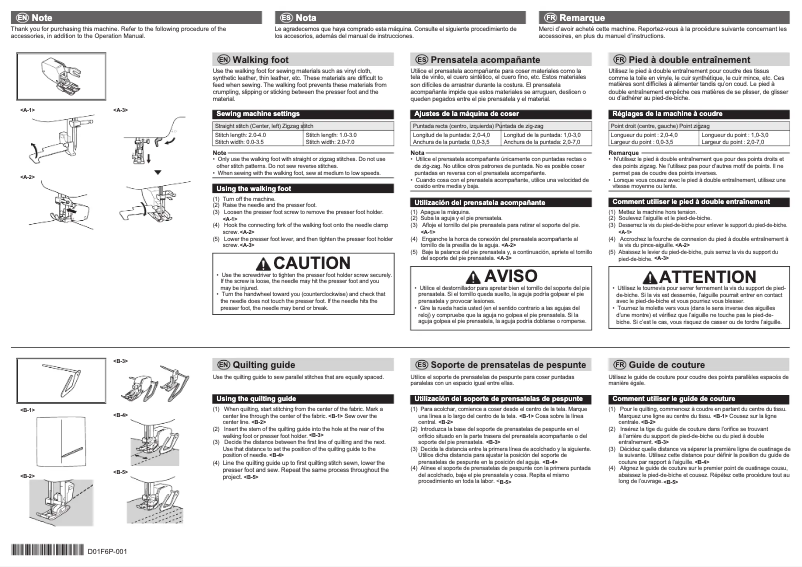 Page 1 de la notice Manuel utilisateur Brother CP100X