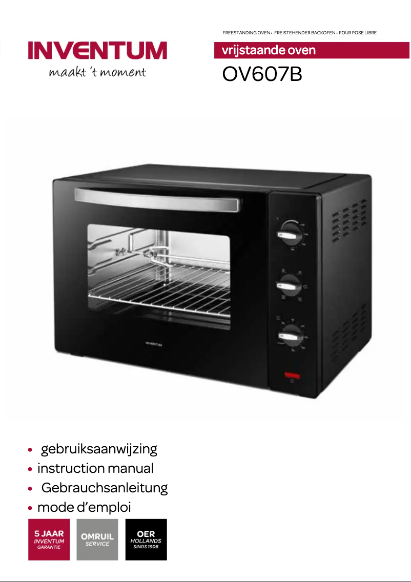 Page 1 de la notice Manuel utilisateur Inventum OV607B