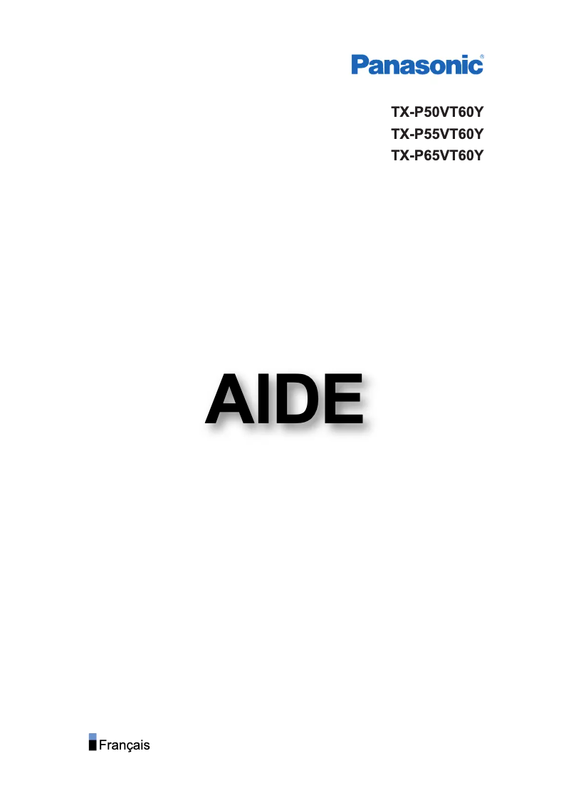 Page 1 de la notice Manuel utilisateur Panasonic TX-P65VT60Y