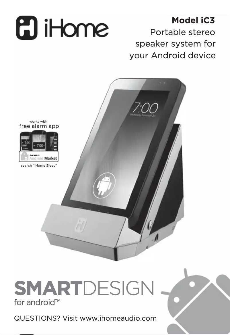 Page 1 of the manual User Manual iHome iC3