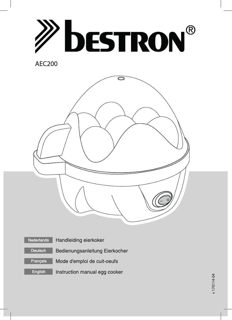 Page 1 de la notice Manuel utilisateur Bestron AEC200