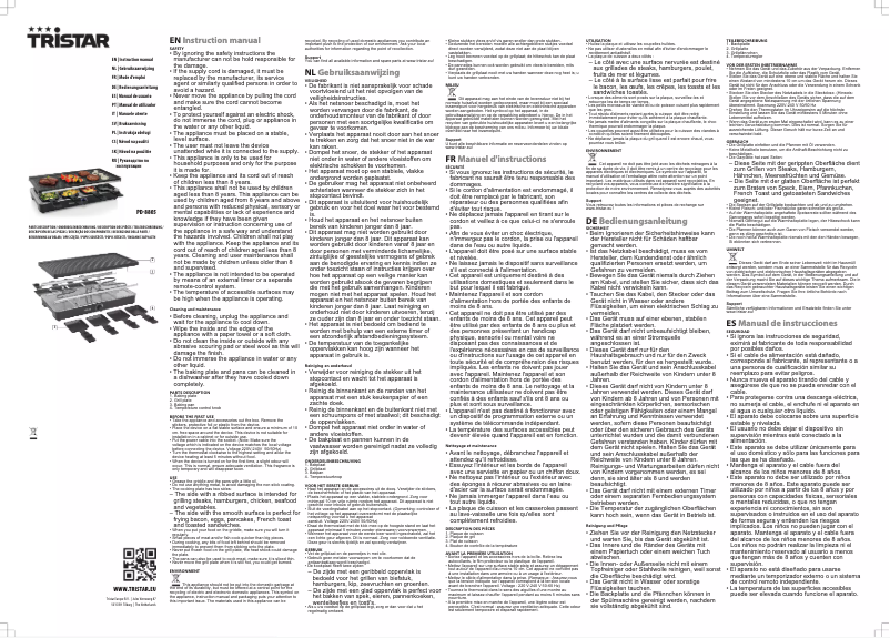 Página 1 del manual Manual de usuario TriStar PD-8805