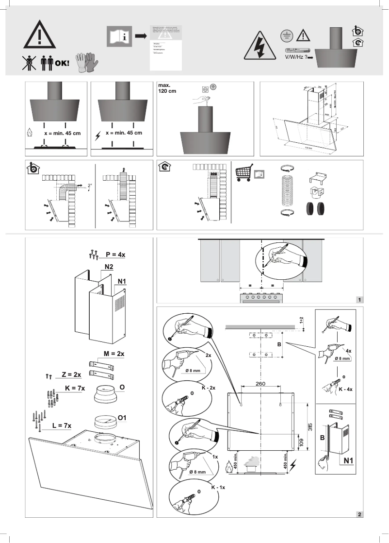 Page 1 de la notice Guide d'installation Asko CD4934B