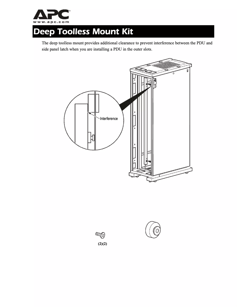 Page 1 de la notice Manuel utilisateur APC AP7552