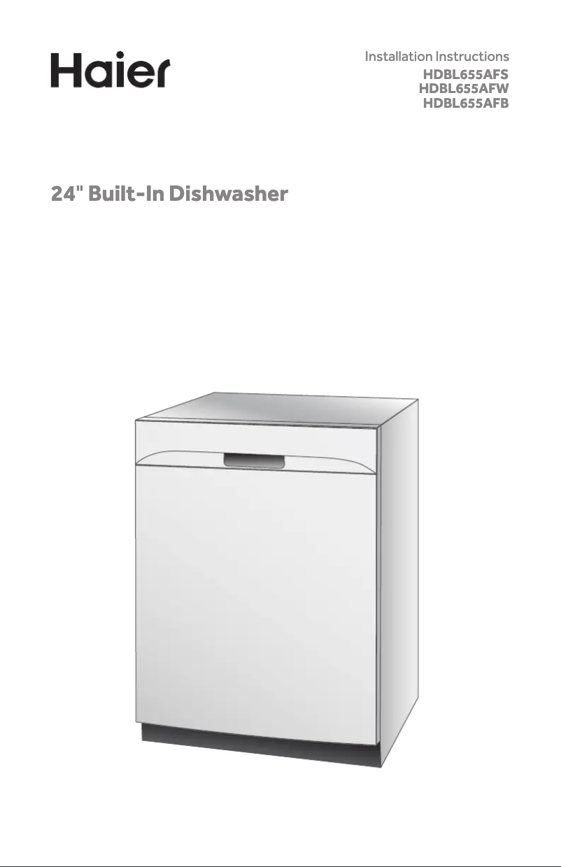 Página 1 del manual Guía de instalación Haier HDBL655AFW
