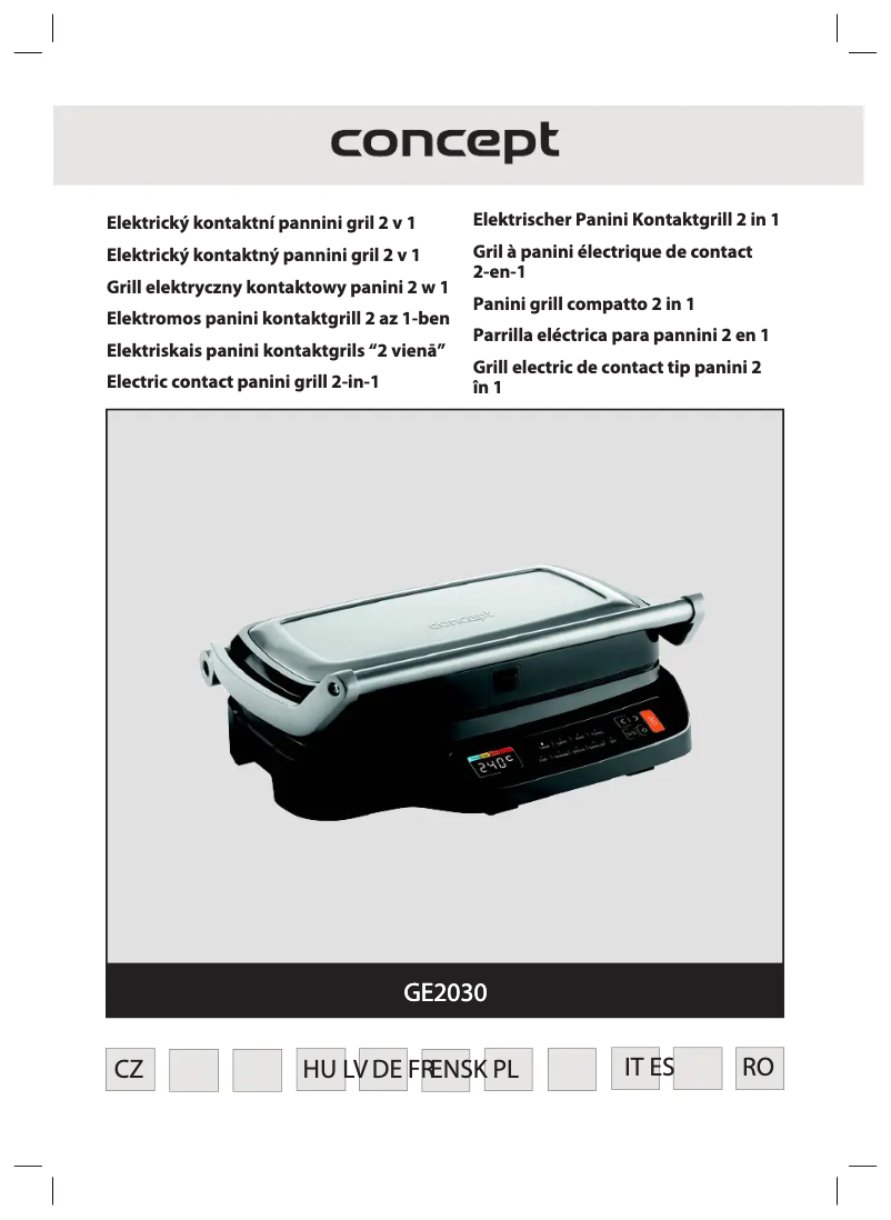 Page 1 de la notice Manuel utilisateur Concept GE2030