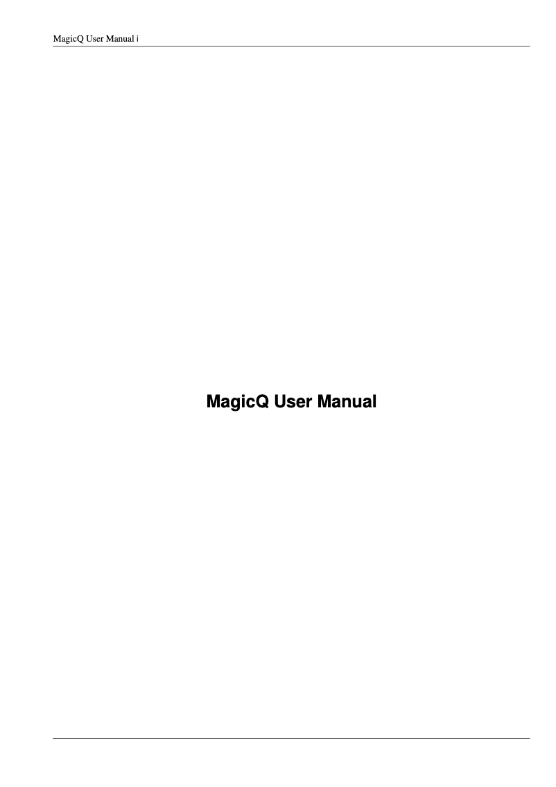 Page 1 of the manual User Manual ChamSys MagicDMX Test Kit