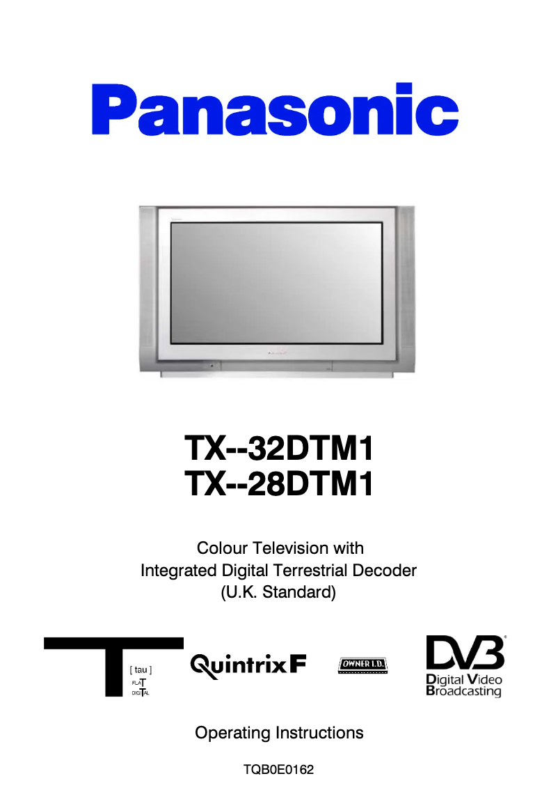 Page 1 de la notice Manuel utilisateur Panasonic TX-28DTM1