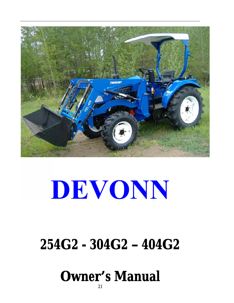 Page 1 de la notice Manuel utilisateur Devonn 404G2 (2019)